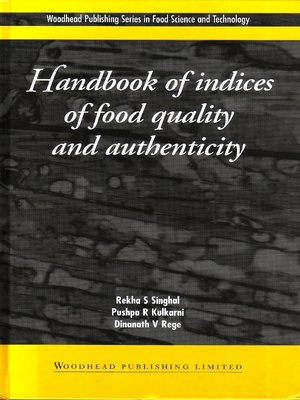 cover image of Handbook of Indices of Food Quality and Authenticity